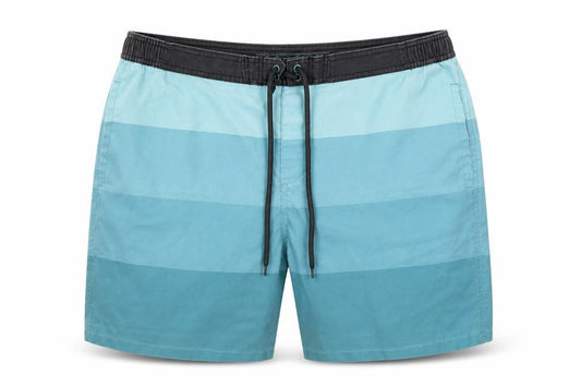 Front view of Preworn women’s blue polyester athletic shorts, size 2XL, 19-inch leg regular