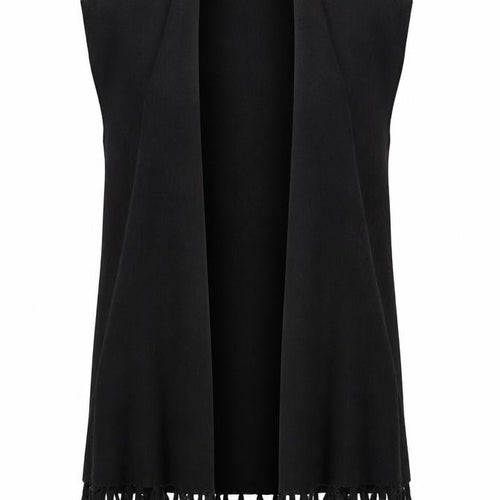Primark Womens Black   Gilet Waistcoat Size S   - Tassles