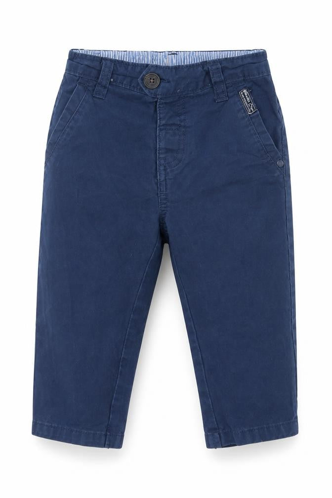 wollesbabes Boys Blue  Cotton Capri Trousers Size 12-18 Months  Button