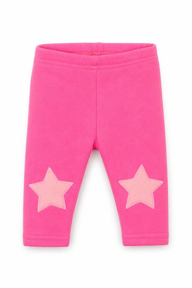Front view of Next girls’ pink polyester capri trousers, size 3-6, months pullover