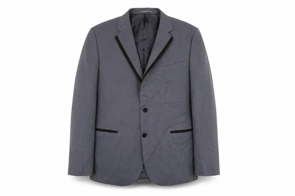 boohooMAN Mens Grey Polyester Jacket Suit Jacket Size L