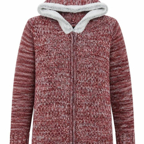 B You Womens Pink High Neck  Acrylic Full Zip Jumper Size M