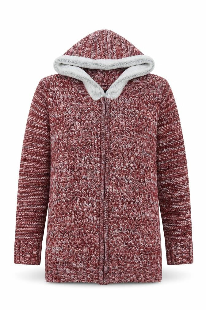 B You Womens Pink High Neck  Acrylic Full Zip Jumper Size M