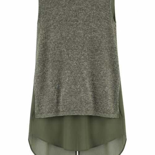 Oasis Womens Green  Viscose Tunic Blouse Size XS Round Neck