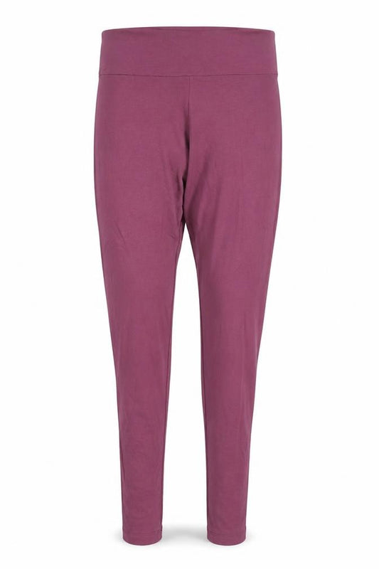 Front view of ASOS women’s pink viscose jogger leggings, size UK 8, 27-inch leg