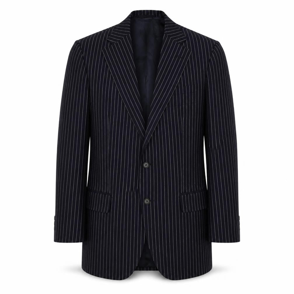Front view of VIP men’s grey striped wool jacket suit jacket, size 42