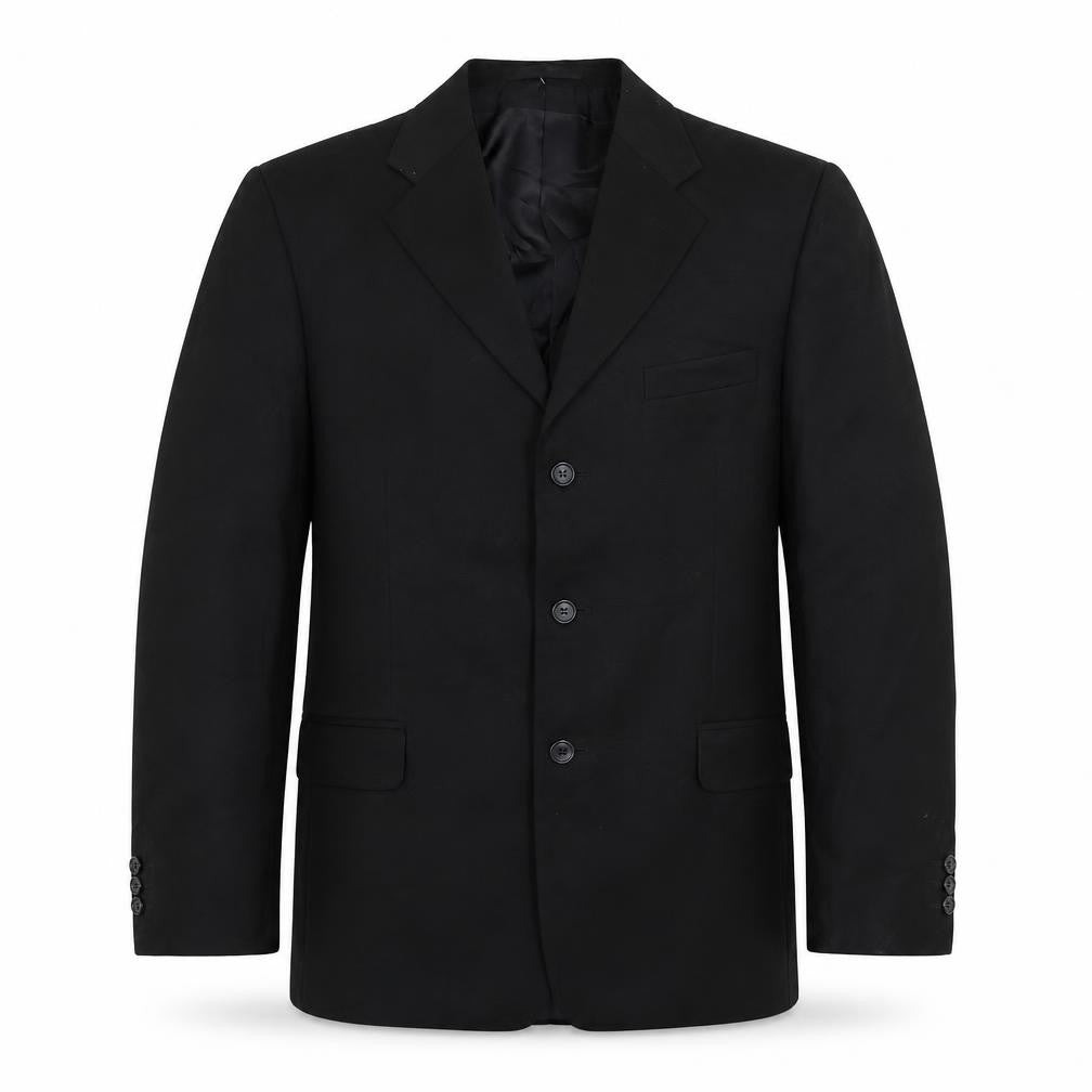 Zantos Mens Black  Polyester Jacket Suit Jacket Size 40