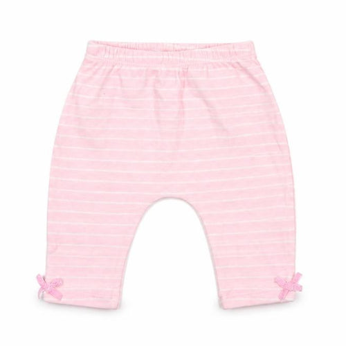 Watch Me Grow Baby Pink Striped Cotton Jogger Trousers Size 0-3 Months