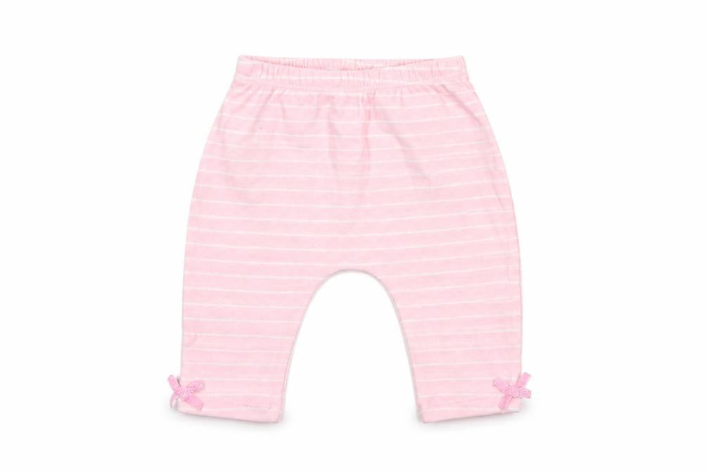 Watch Me Grow Baby Pink Striped Cotton Jogger Trousers Size 0-3 Months