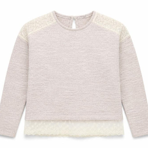 George Girls White Round Neck  Cotton Pullover Jumper Size 11-12 Years