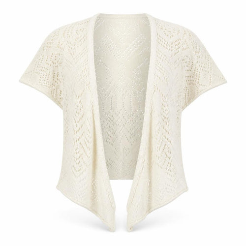 Red Herring Womens White V-Neck  Cotton Cardigan Jumper Size 10