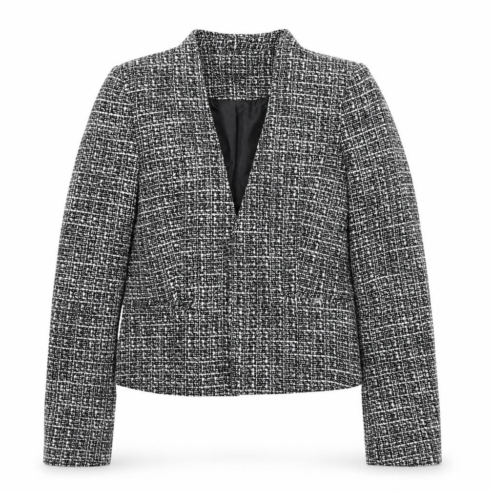 Front view of New Look women’s black jacket, size UK 10