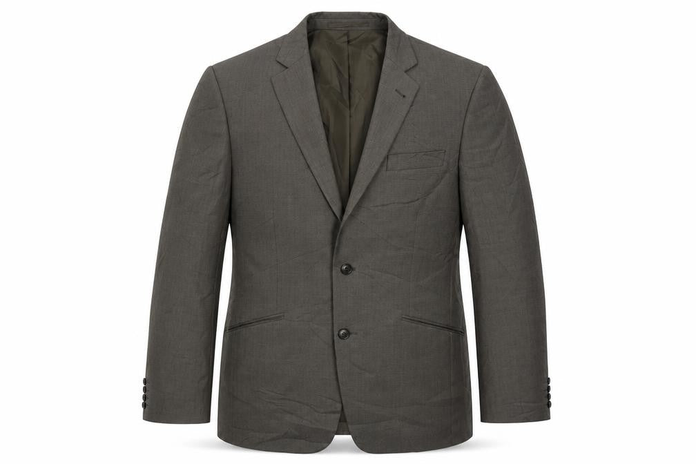 Front view of George men’s blue polyester jacket suit jacket, size 40