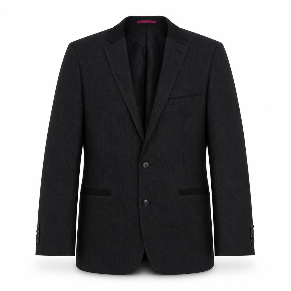 Front view of Fellini men’s grey polyester jacket suit jacket, size 40