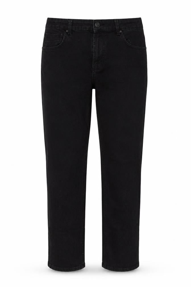 Dunnes Stores Womens Black  Cotton Straight Jeans Size 36 L25 in Regular