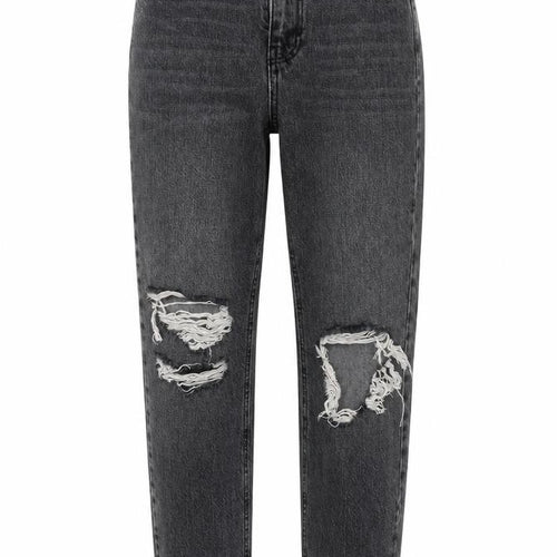 Topshop Womens Grey  Cotton Mom Jeans Size 26 L28 in Regular