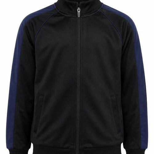 Marks and Spencer Boys Black Round Neck  Polyester Full Zip Jumper Size 9-10 Years