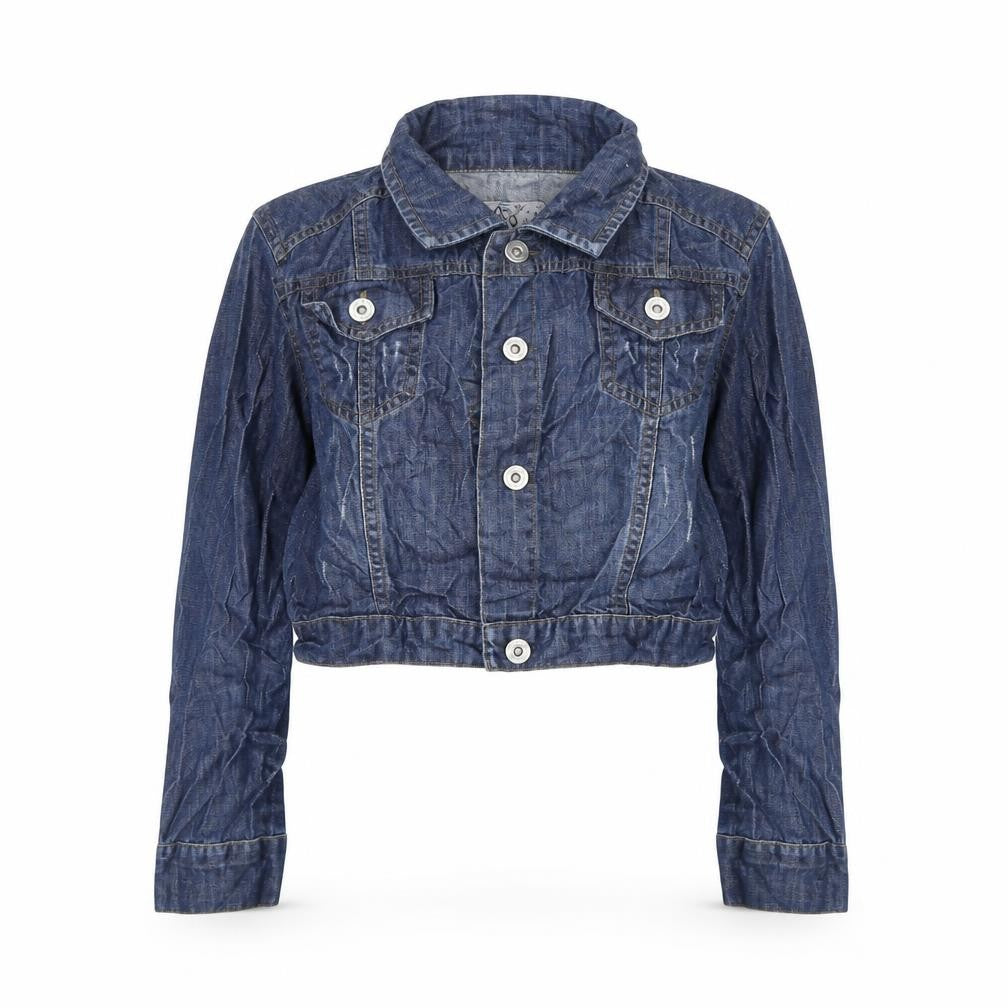 Front view of MODO women’s blue jacket, size UK 10