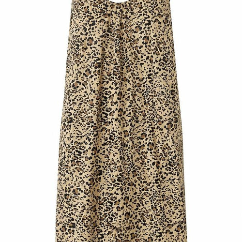Marks and Spencer Womens Brown Animal Print Viscose Tank Dress  Size 8  Round Neck