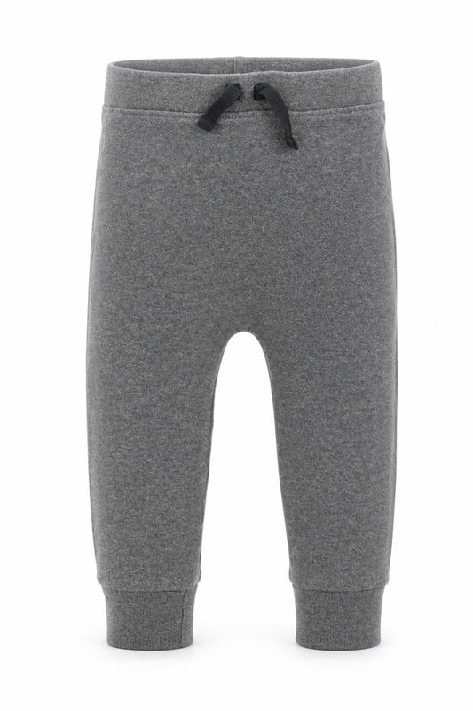 Front view of George boys’ grey cotton capri trousers, size 9-12, months