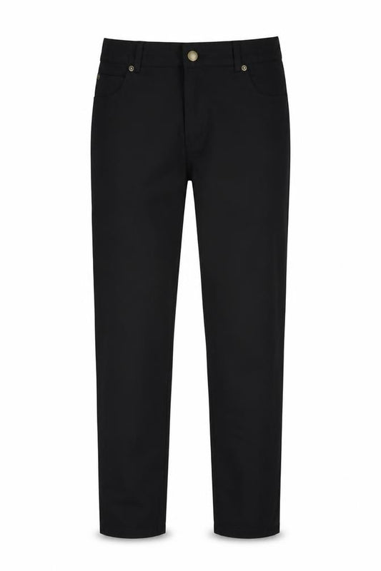 Front view of Urban Outlaws boys’ black polyester dress pants trousers, size 12, years regular button