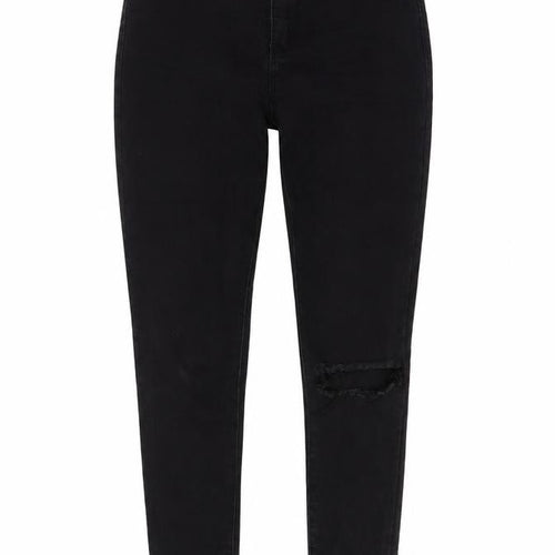Monokrom Womens Black  Cotton Skinny Jeans Size 6 L25 in Regular Button