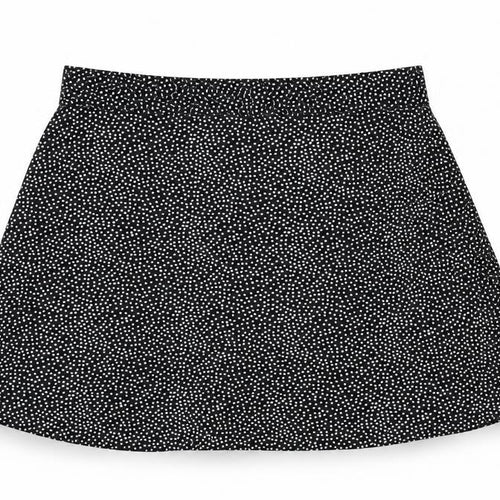 Papaya Womens Black Animal Print Viscose Mini Skirt Size 8