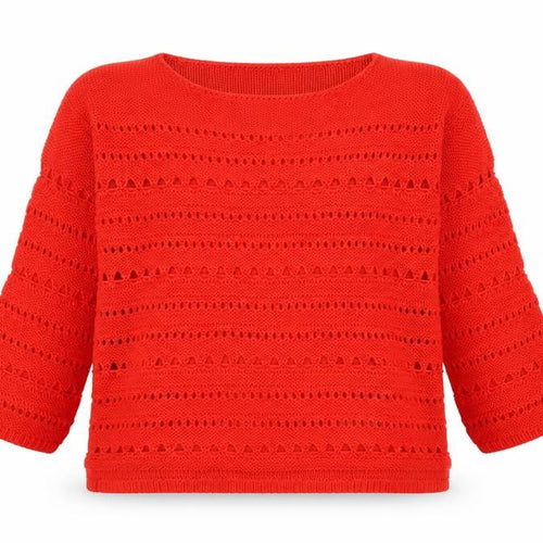 Betty Barclay Womens Red Round Neck  Acrylic Pullover Jumper Size 10