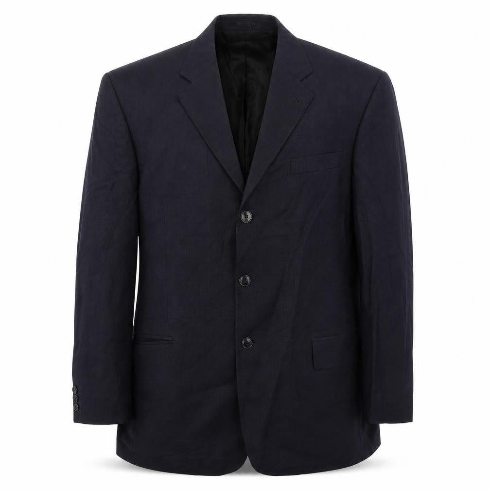 Front view of Next men’s blue wool jacket suit jacket, size 42
