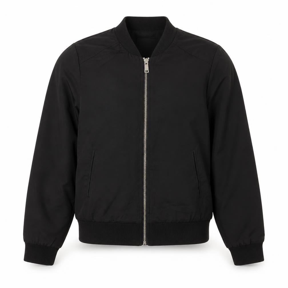 Front view of Very women’s black jacket, size UK 10, zip