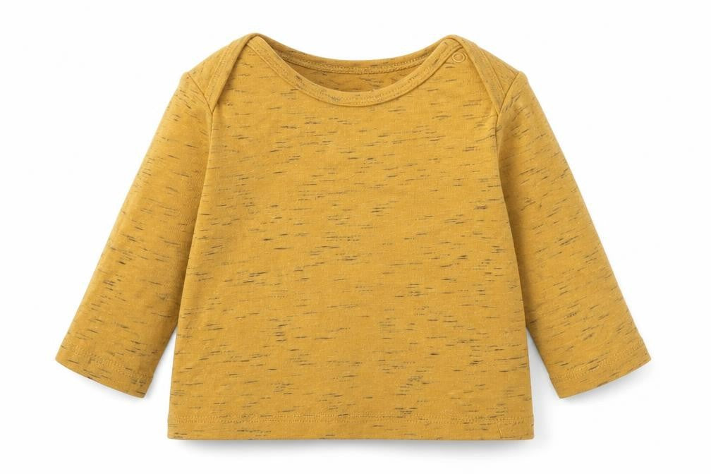 F&F Baby Yellow  Cotton Basic T-Shirt Size 0-3 Months Round Neck
