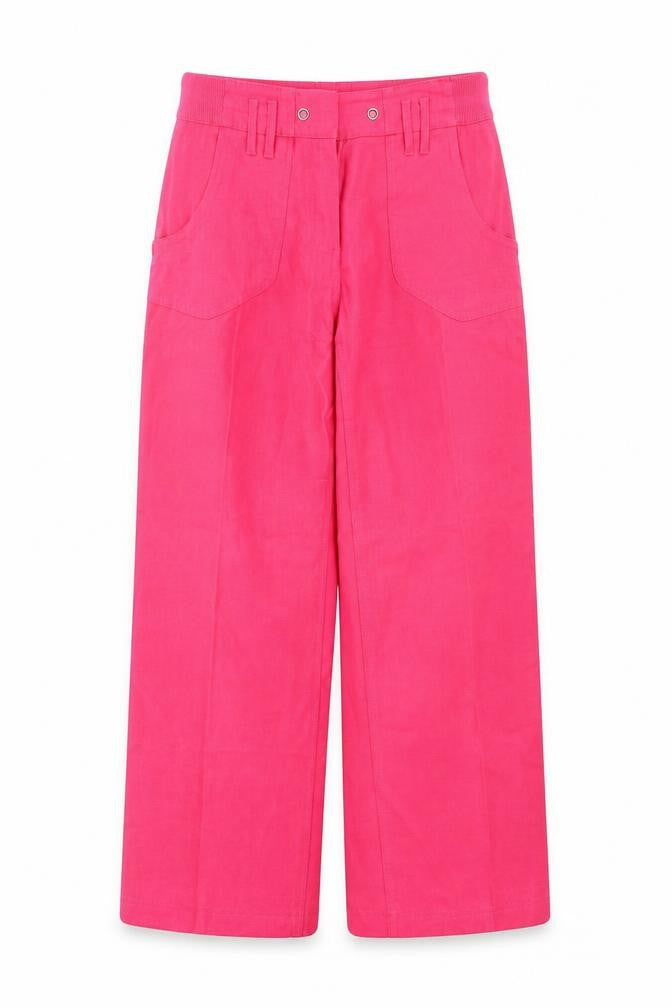 Per Una Womens Pink  Cotton Chino Trousers Size 8 L28 in Regular