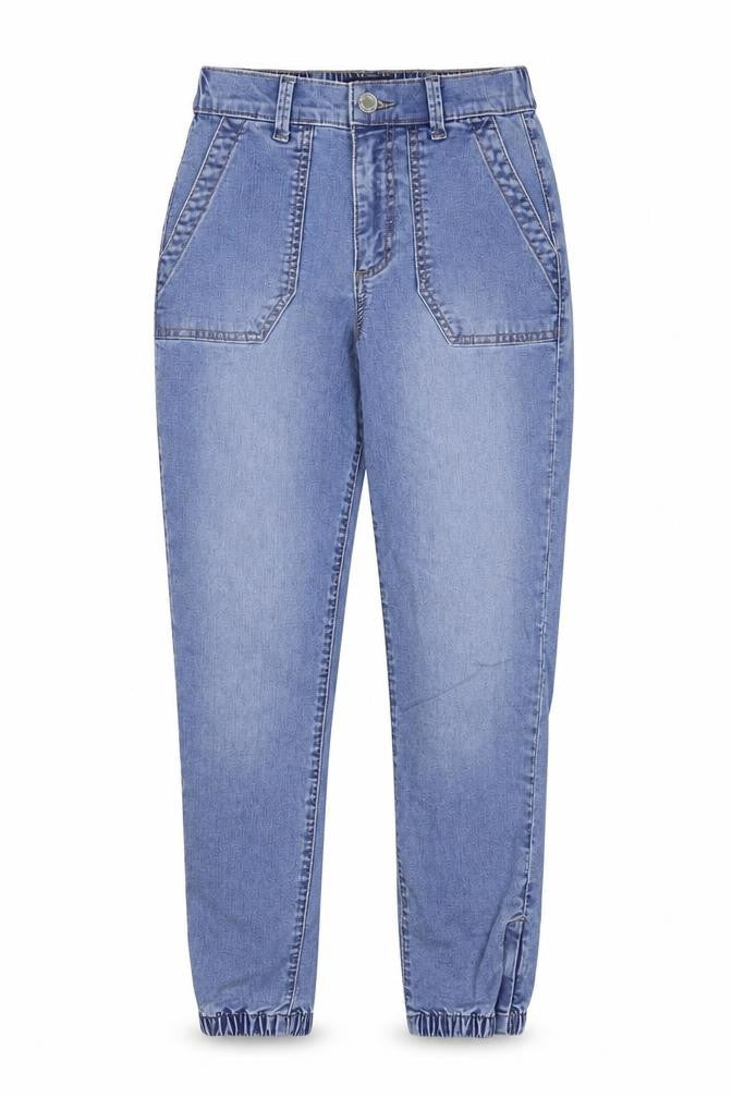 Marks and Spencer Womens Blue  Cotton Straight Jeans Size 6 L27 in Regular