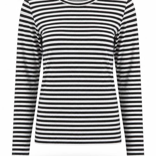 Pieces Womens Multicoloured Striped Polyester Jersey T-Shirt Size XS Round Neck