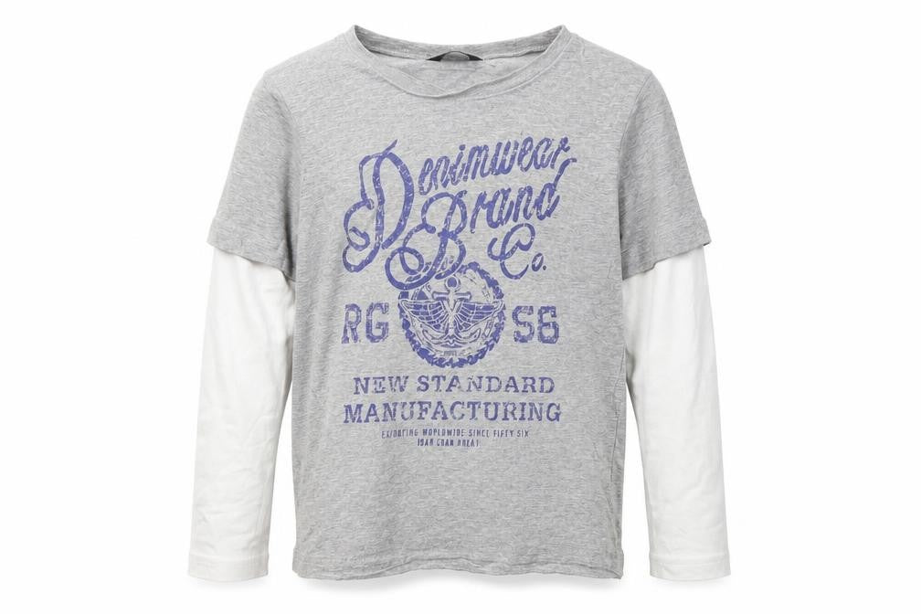 George Girls Grey Geometric Cotton Basic T-Shirt Size 6-7 Years Round Neck