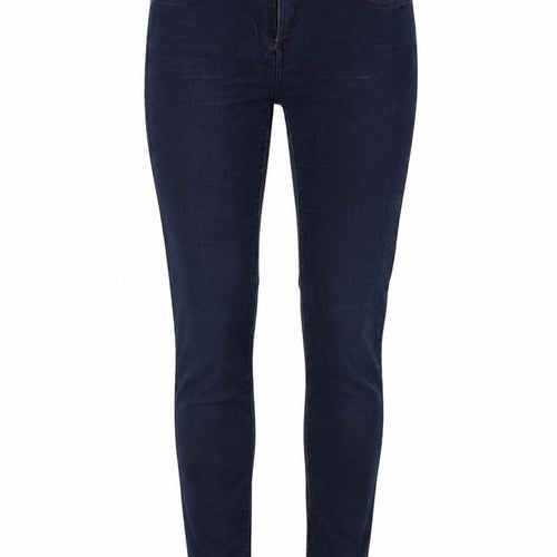 Marks and Spencer Womens Blue  Cotton Skinny Jeans Size 8 L29 in Regular Button