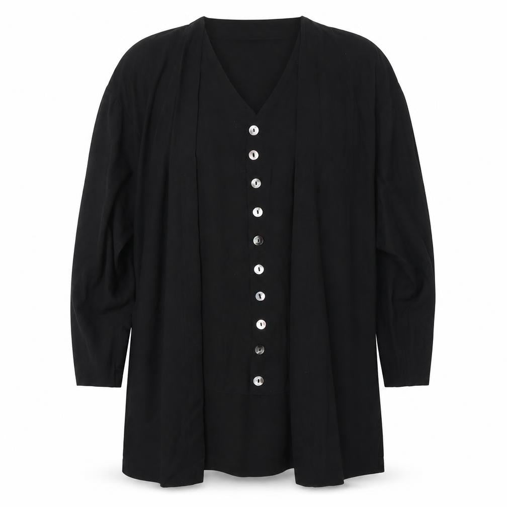 Front view of Wallis women’s black jacket, size UK 10, button
