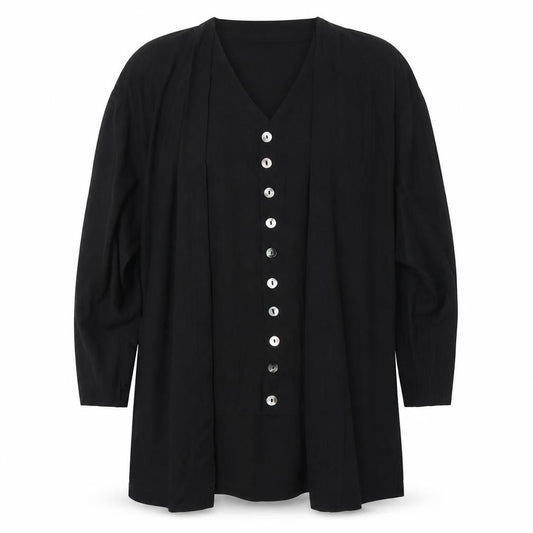 Front view of Wallis women’s black jacket, size UK 10, button