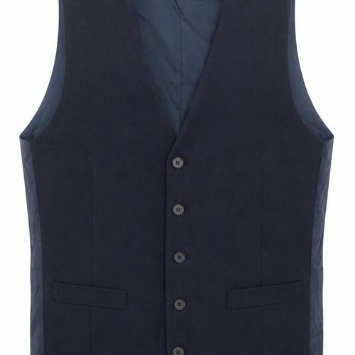 Marks and Spencer Mens Blue  Wool Jacket Suit Waistcoat Size S