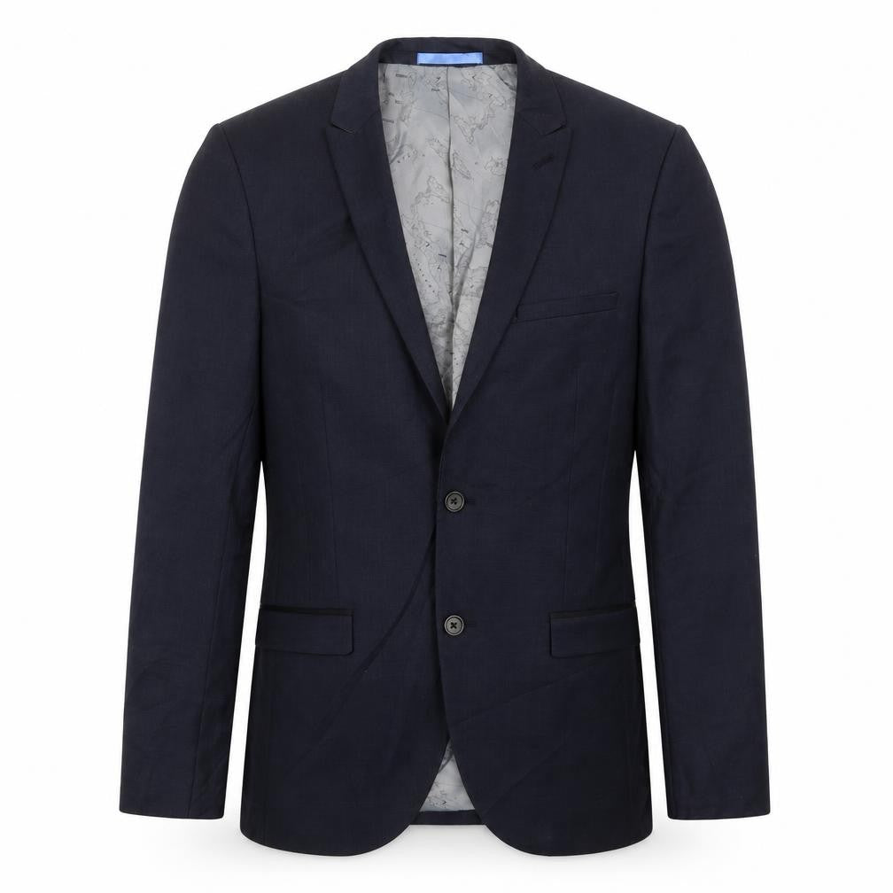 Front view of Next men’s blue wool jacket suit jacket, size 38