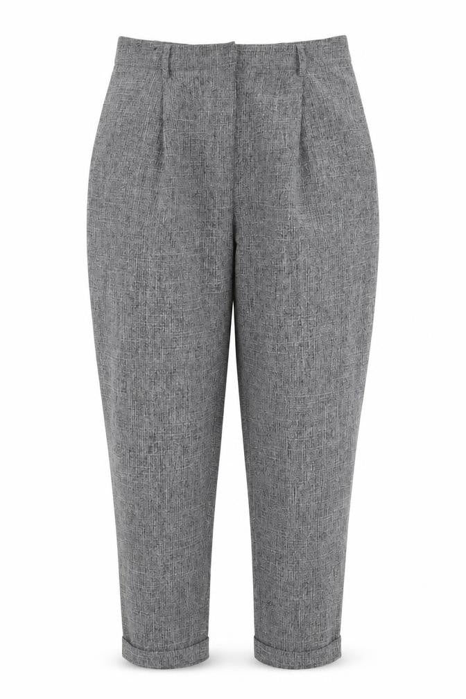New Look Womens Grey  Polyester Trousers  Size 12 L26 in Slim Zip