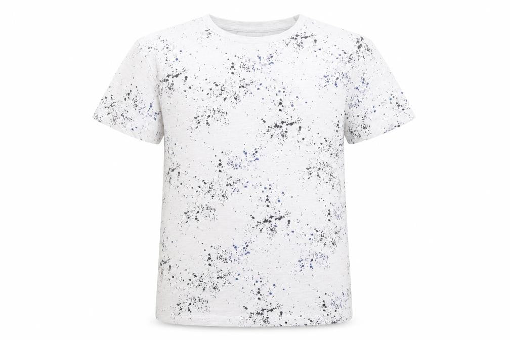 Front view of Primark boys’ multicoloured cotton basic t-shirt, size 10-11, years round neck