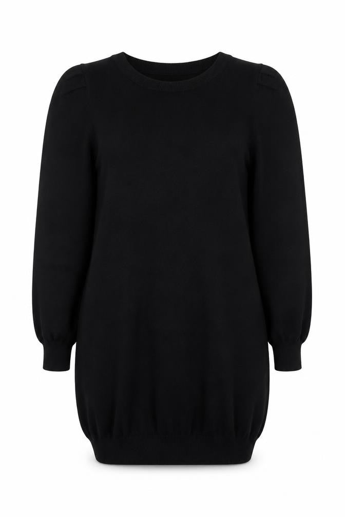Front view of Next women’s black round neck viscose jumper, size UK 8
