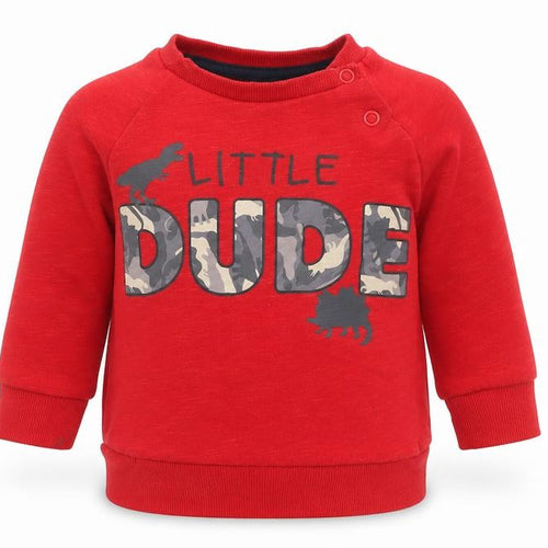 Primark Boys Red Camouflage Cotton Pullover Jumper Size 6-9 Months  Snap - Little Dude
