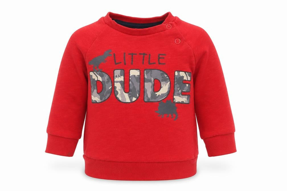 Primark Boys Red Camouflage Cotton Pullover Jumper Size 6-9 Months  Snap - Little Dude