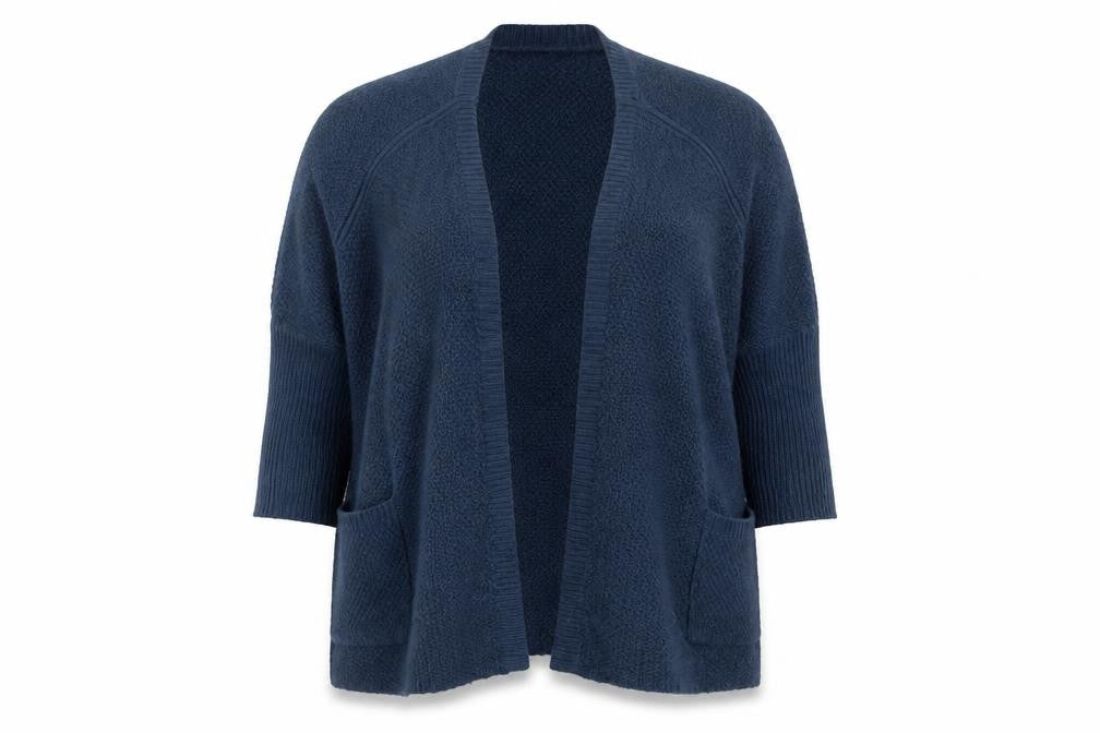 Debenhams Womens Blue Collared  Acrylic Cardigan Jumper Size L