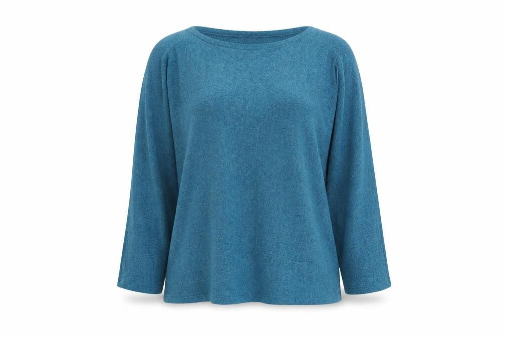 Made in Italy Womens Blue Boat Neck  Cotton Pullover Jumper Size S