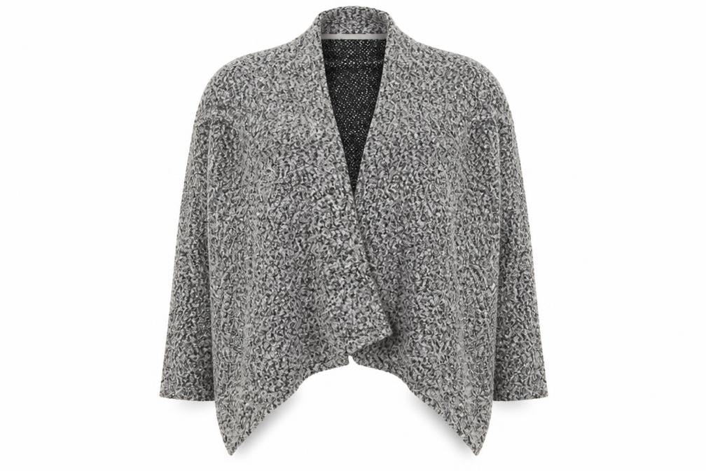 Marks and Spencer Womens Grey V-Neck  Polyester Cardigan Jumper Size 20