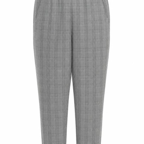 Zara Womens Black Plaid Polyester Carrot Trousers Size M L27 in Regular
