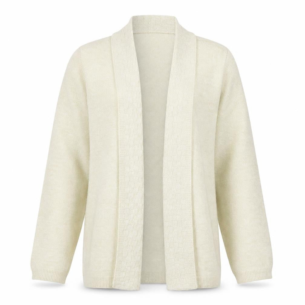 Insight Womens Beige V-Neck  Acrylic Cardigan Jumper Size M